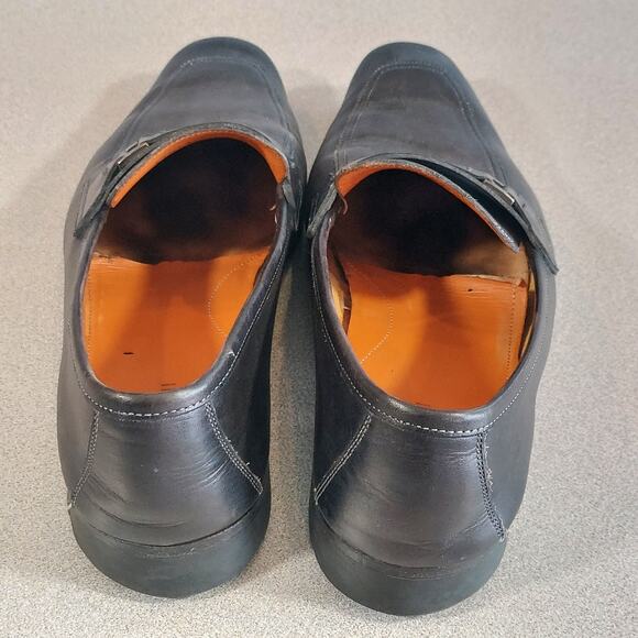 Magnanni Shoes Men\'s Size 8.5 M 17534 Dress Loafer Black Leather Slip On